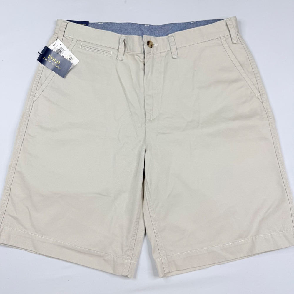 Polo Ralph Lauren Relaxed Fit Shorts Mens 34 Beige Cotton Twill NWT